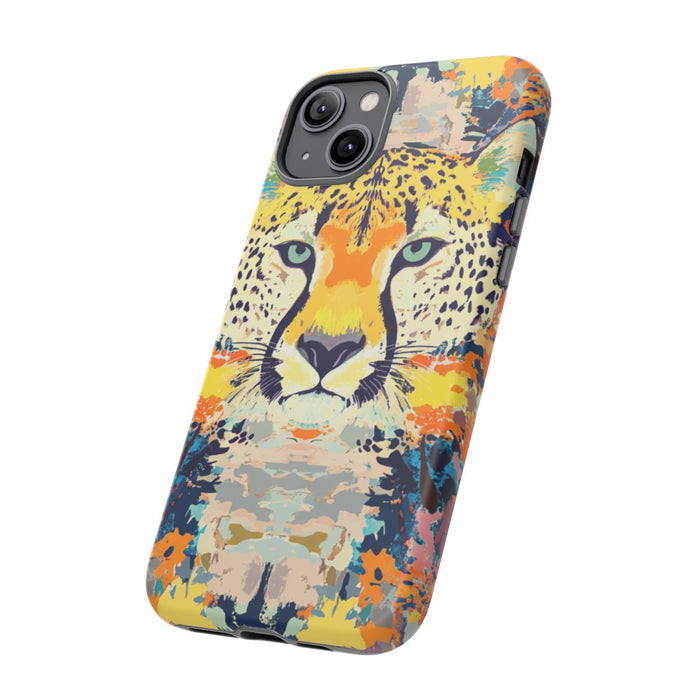 Abstracte Cheetakop met Kleurrijk Patroon