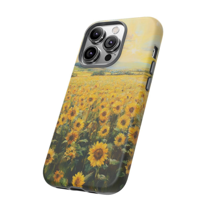 Zonnebloemenveld bij Zonsopkomst
