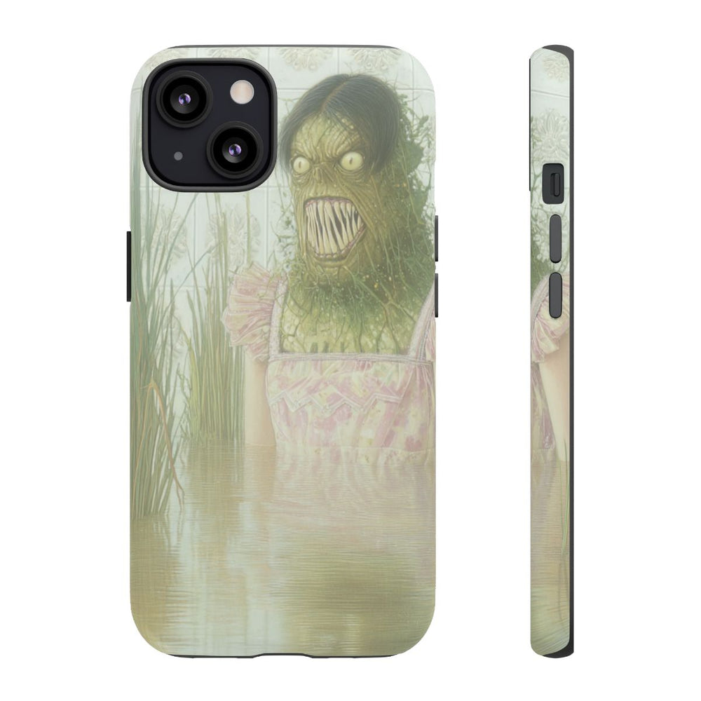 Groen Monster in Roze Jurk tussen Riet