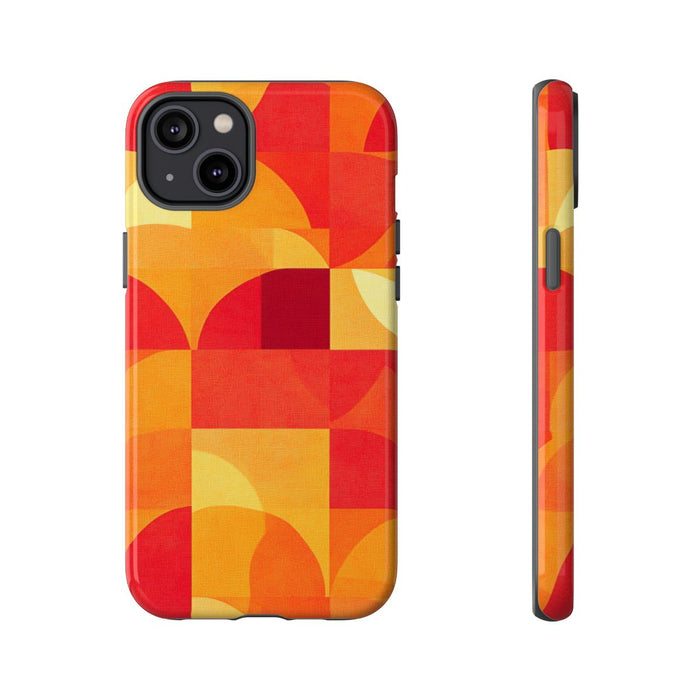 Geometrisch Rood- en Oranje-Patroon