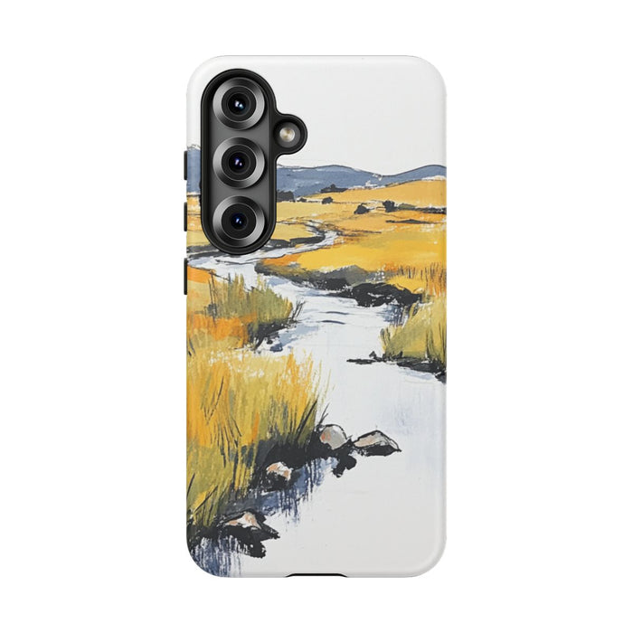 Pastelgele Landschap met Stromend Beekje