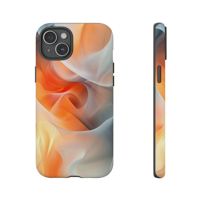 Abstracte Oranje en Grijze Wervelingen