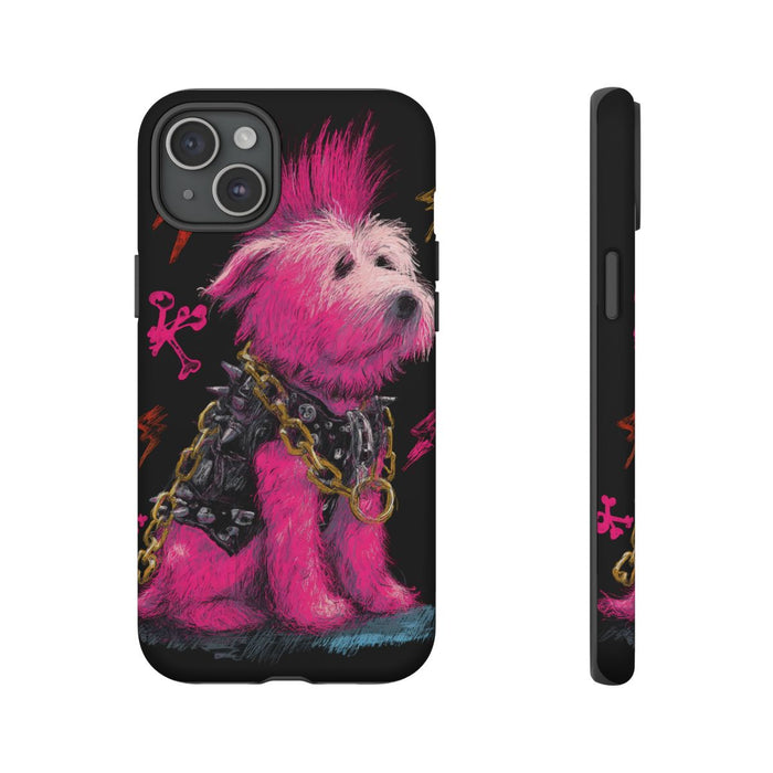 Punkhond met Roze Hanenkam Illustratie