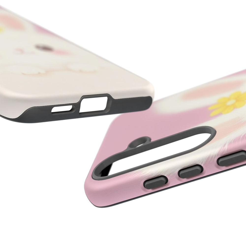 Schattig Wit Konijntje met Gele Bloem