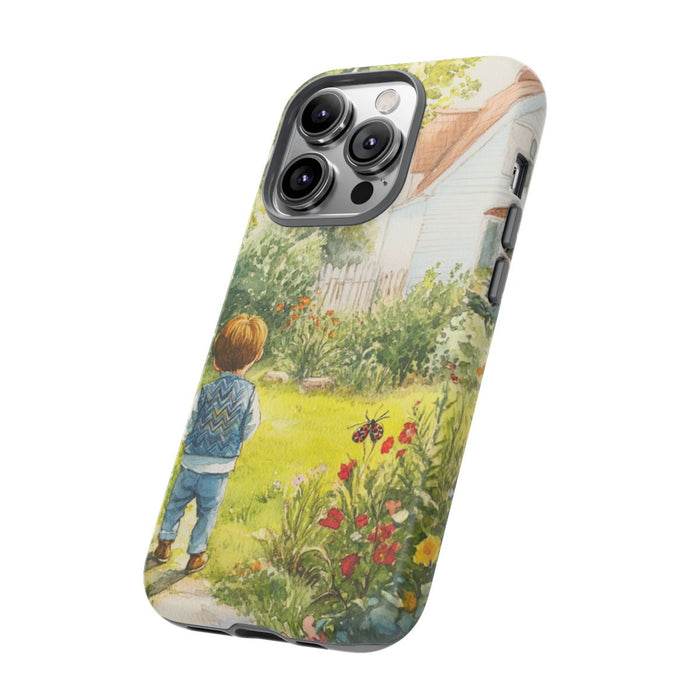 Kind in Tuin Aquarel