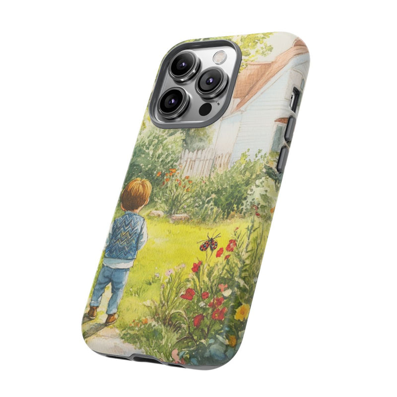Kind in Tuin Aquarel