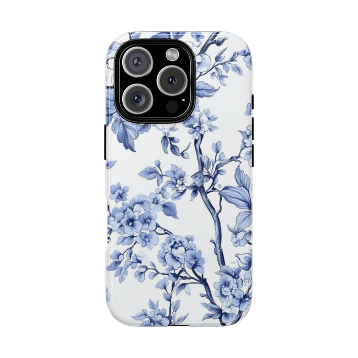 Blauw Vintage Bloemenpatroon
