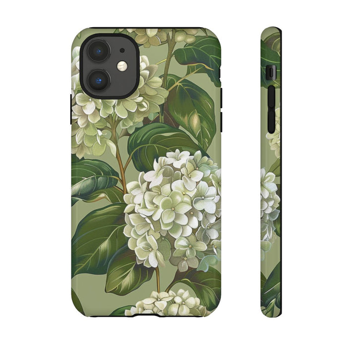 Realistisch Witte Hortensia Bloemenpatroon