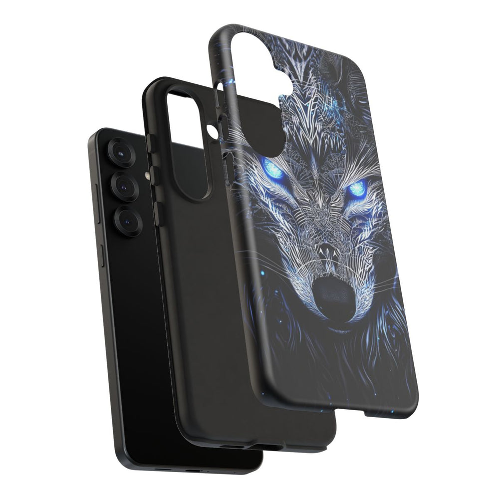 Majestueuze Wolf met Lichtgevende Patronen