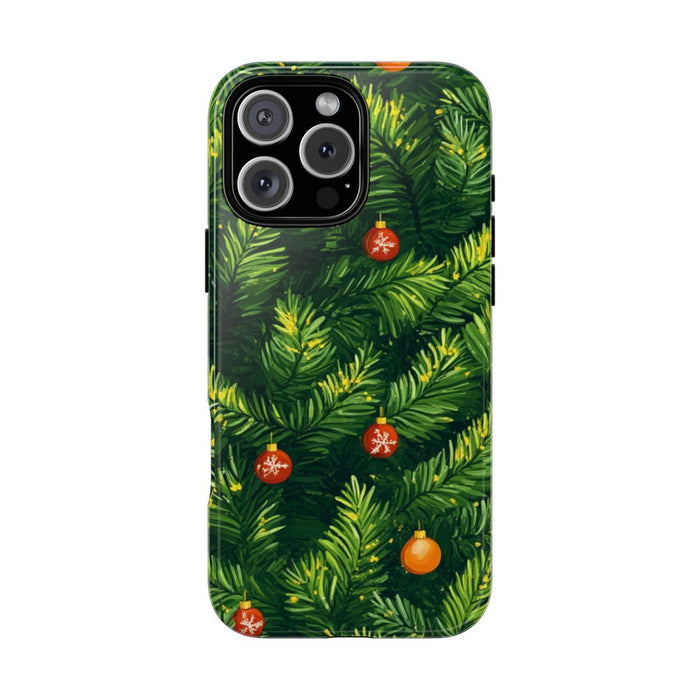 Kerst Dennentakken met Versieringen