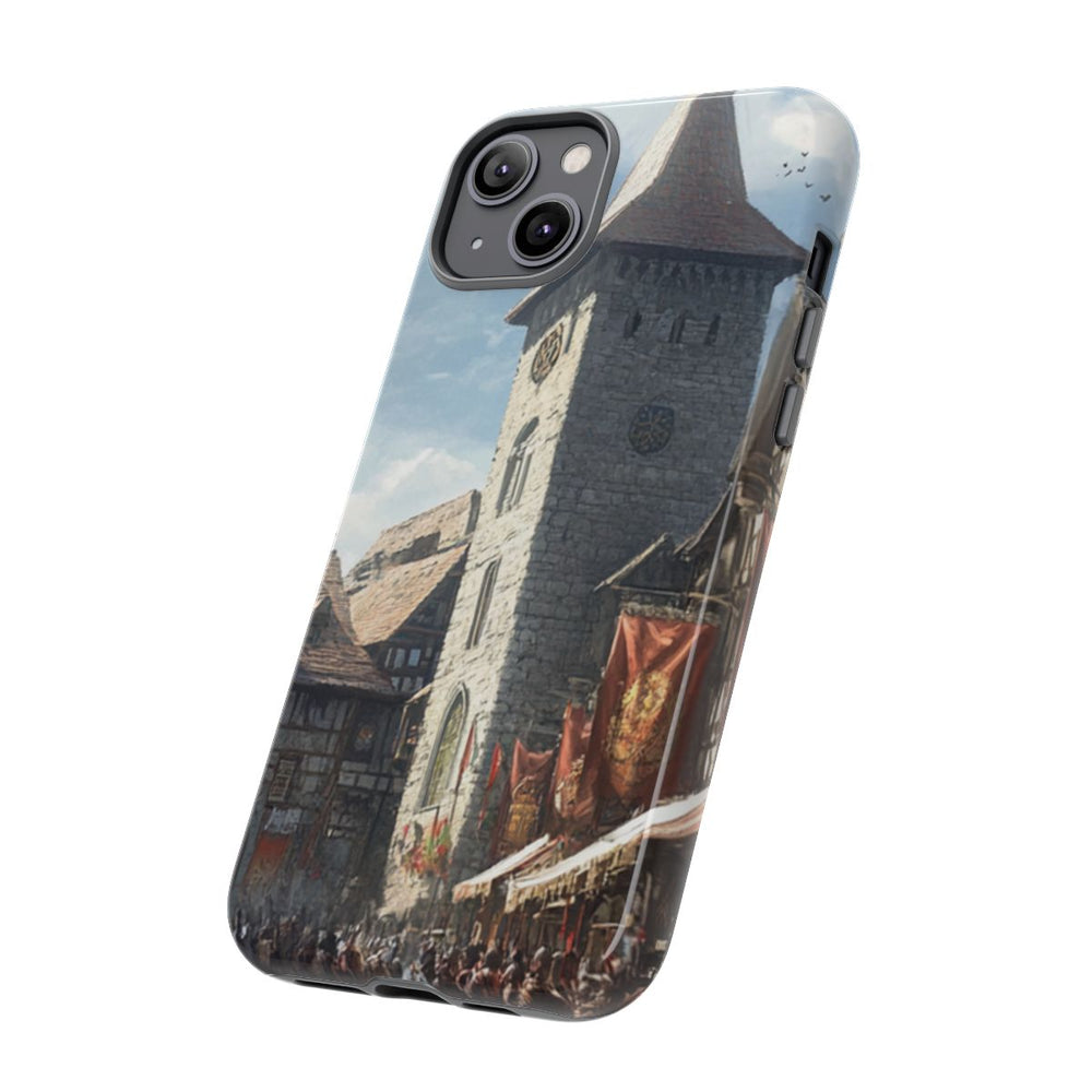 Middeleeuws Europees Dorpsstraat Tafereel