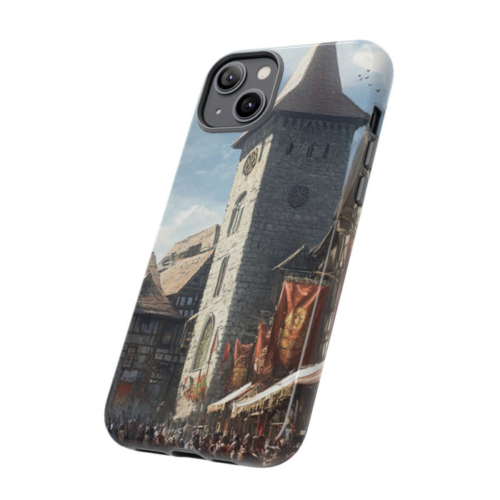 Middeleeuws Europees Dorpsstraat Tafereel