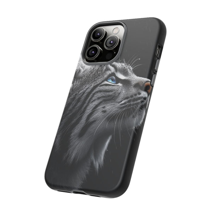 Zwart-Witte Lynx met Blauwe Ogen