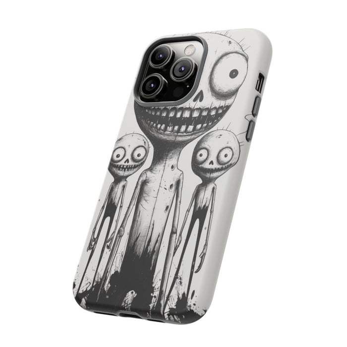 Drie Slijmerige Monsters in Lijntekening