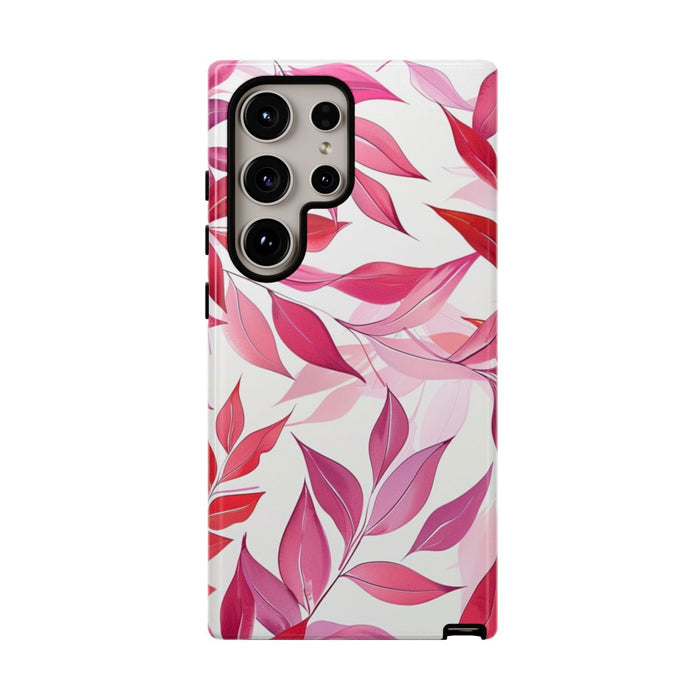 Roze en Rode Bladerenpatroon