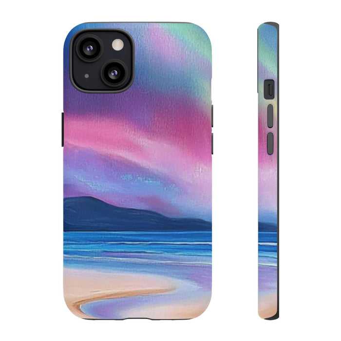 Noorderlicht Boven Rotsachtige Kust en Strand