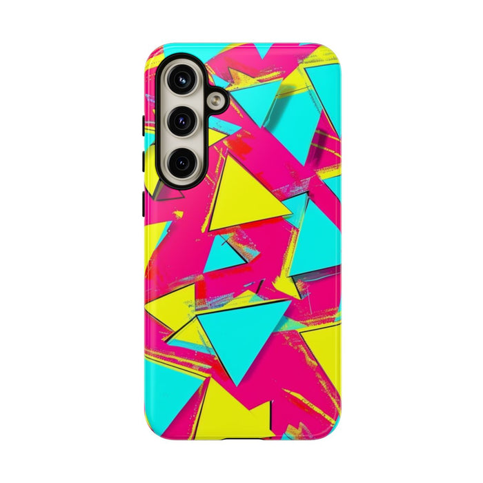 Neon Driehoeken Abstract Patroon