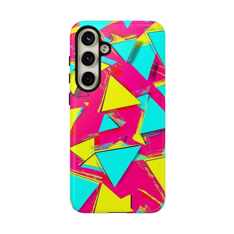 Neon Driehoeken Abstract Patroon