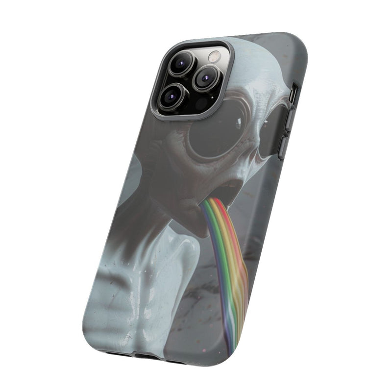 Grijze Alien met Regenboogstraal