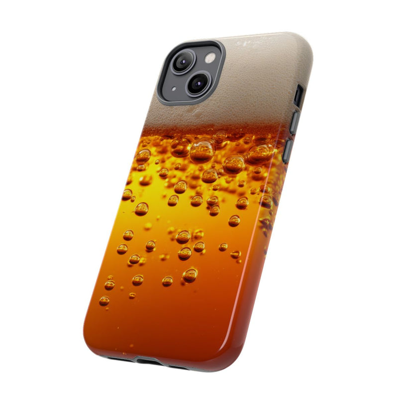 Amberkleurige Bierbellen van Dichtbij