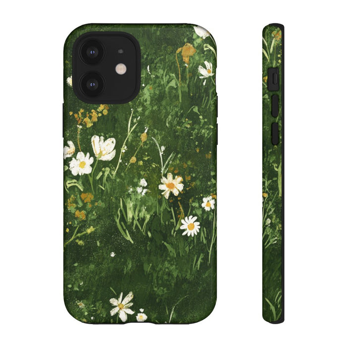 Groene Weide met Witte Bloemen