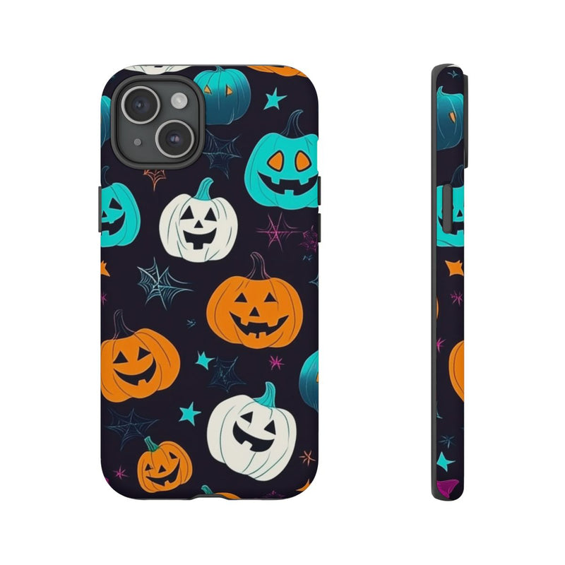 Vrolijk Gekleurde Halloween Pompoenen Patroon