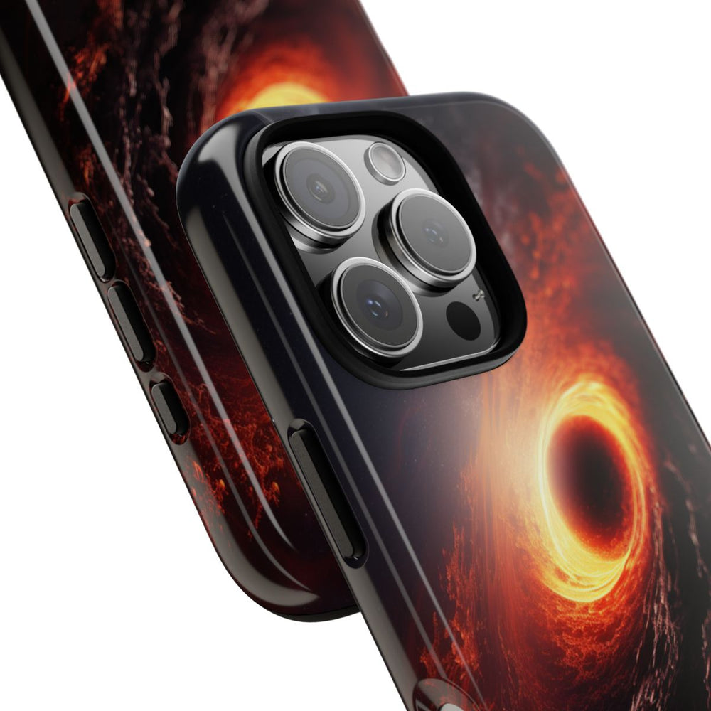 Vurige Zwarte Gat in de Ruimte