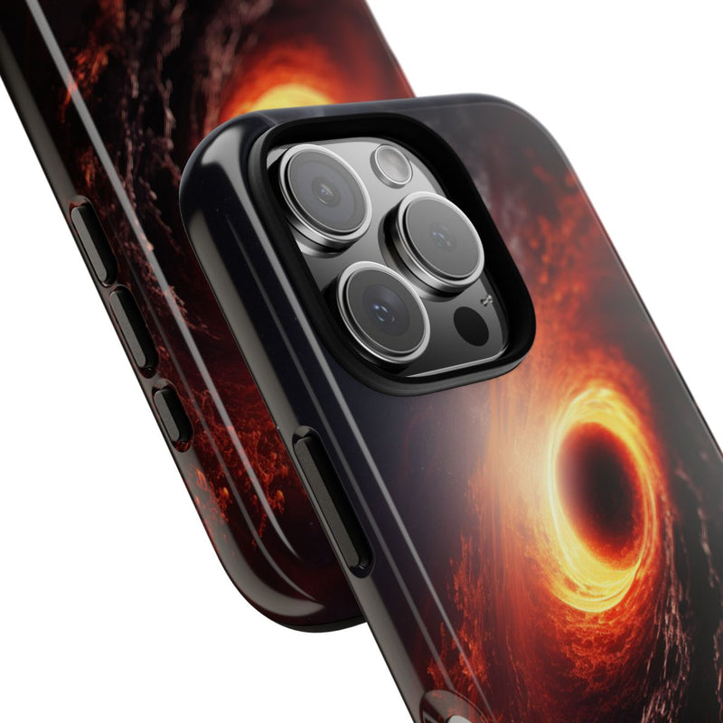 Vurige Zwarte Gat in de Ruimte