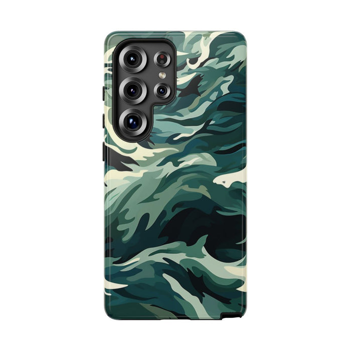 Abstracte Oceaangolven met Haaienpatroon