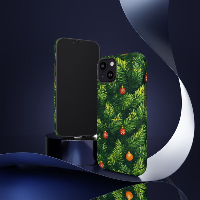 Kerst Dennentakken met Versieringen