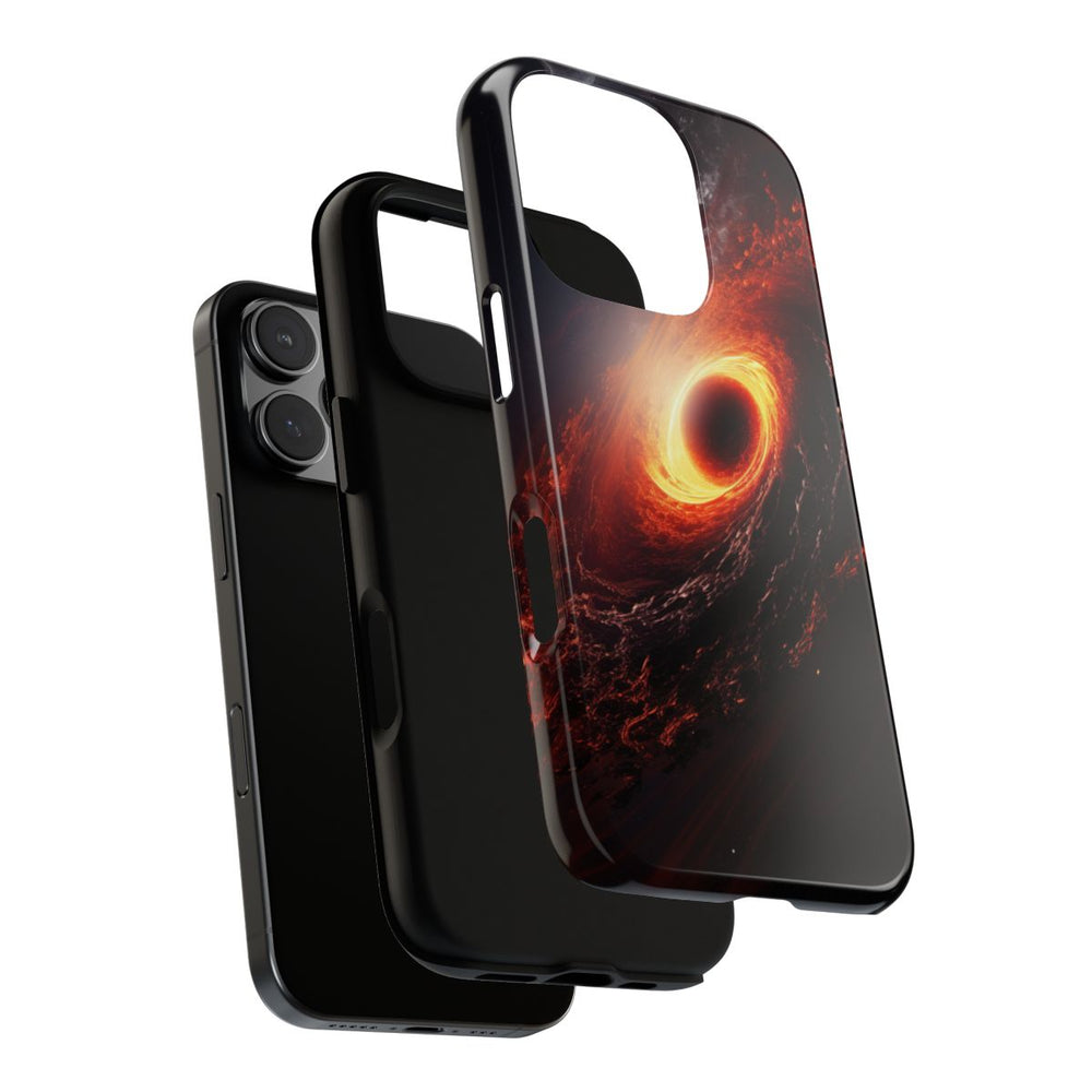 Vurige Zwarte Gat in de Ruimte