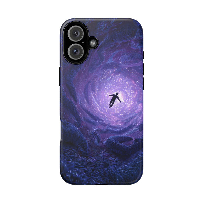 Man Valt Door Kosmische Tunnel met Tentakels