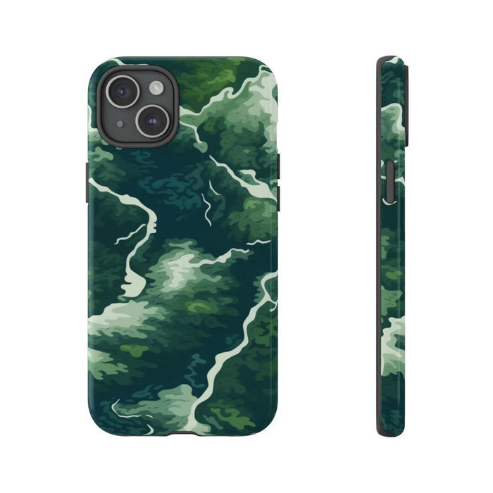 Abstracte Groene Rivier en Bospatroon