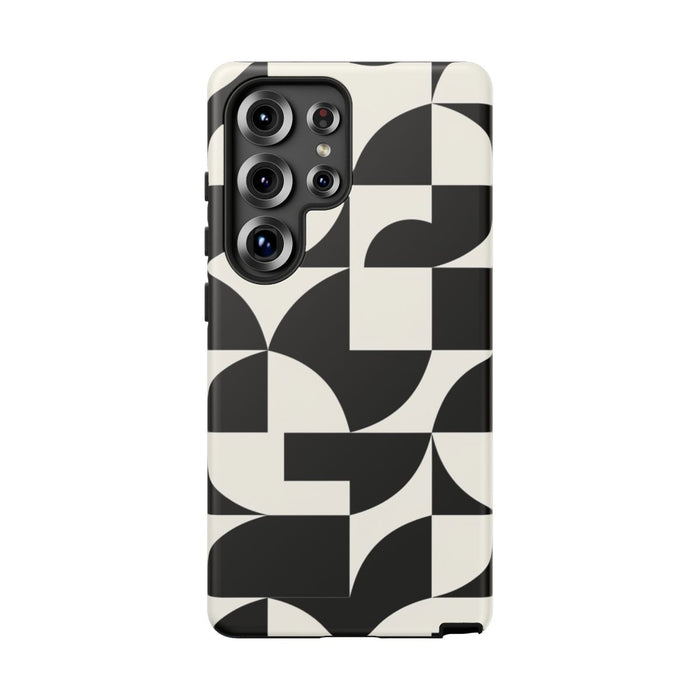 Zwart-Wit Geometrisch Abstract Patroon