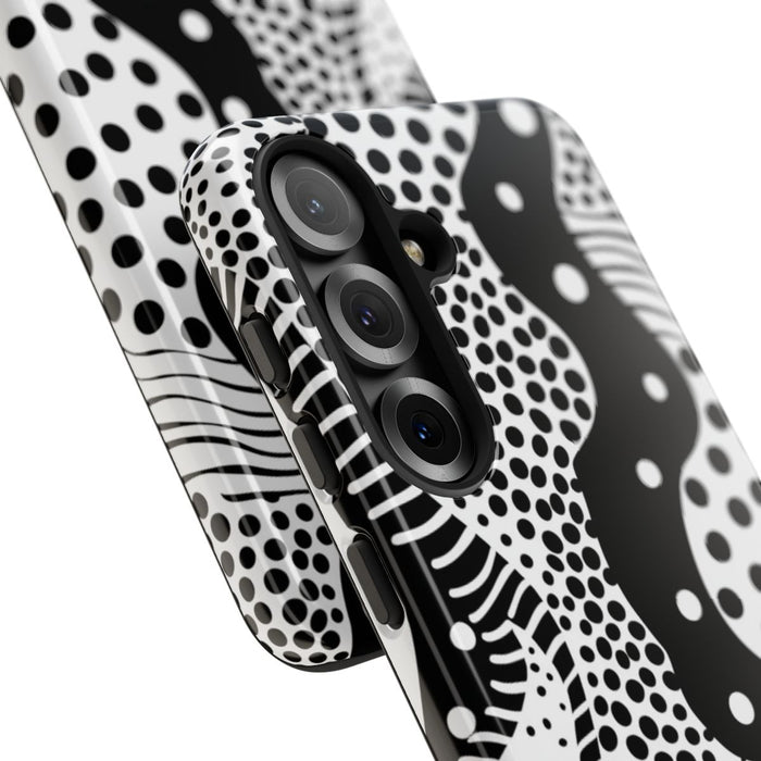 Zwart-Wit Abstract Stippenpatroon