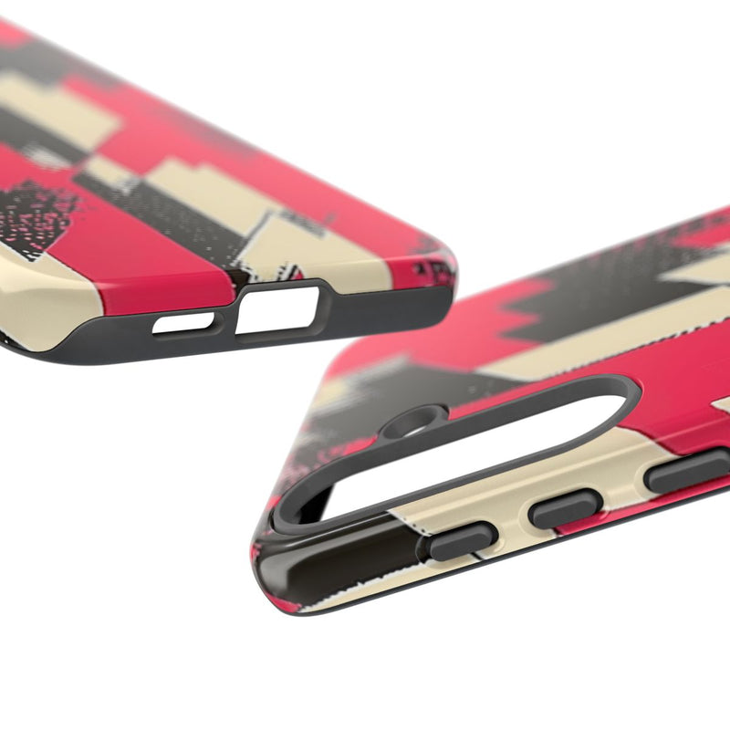 Roze en Zwart Pied-de-Poule Patroon