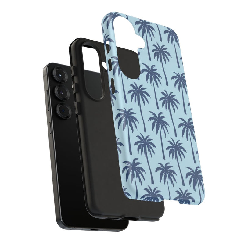 Blauw Palmbomenpatroon