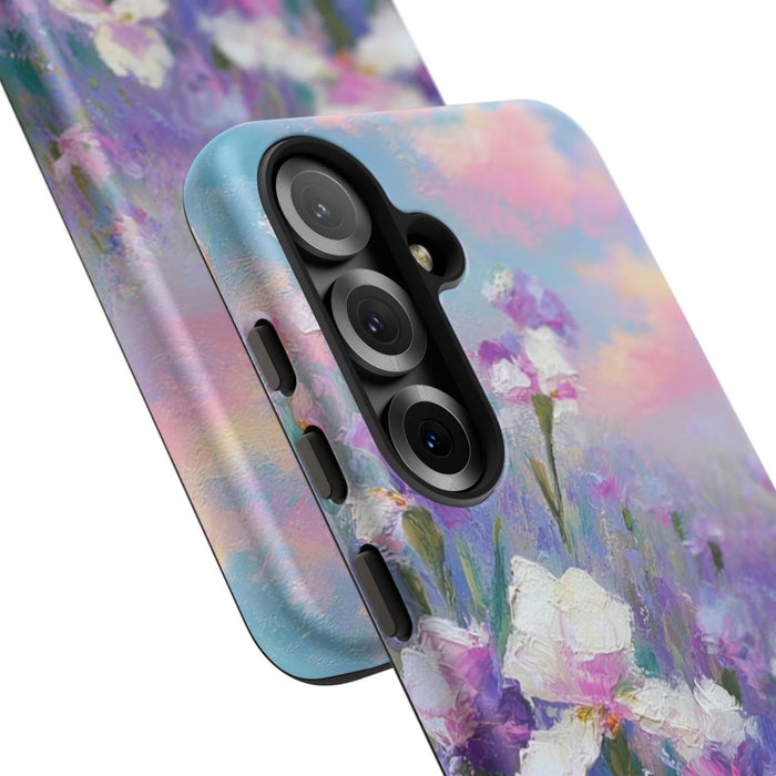Pastelkleurige Irisbloemen Schildering