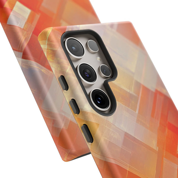 Abstract Oranje Geometrisch Patroon