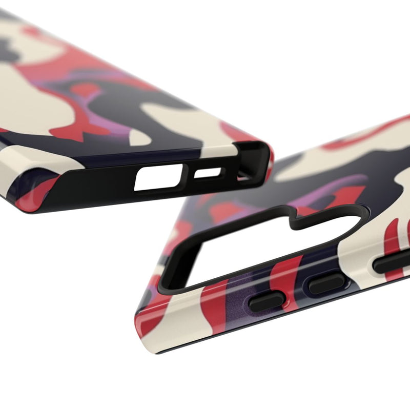 Abstract Rood-Zwart-Crème Patroon