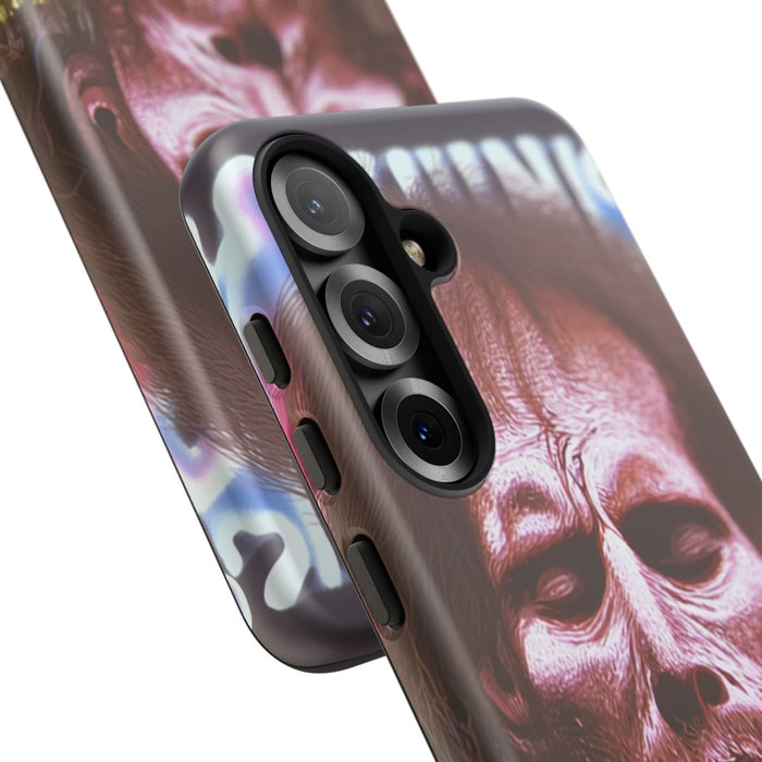 Surrealistisch Zombiegezicht met Vurige Lucht