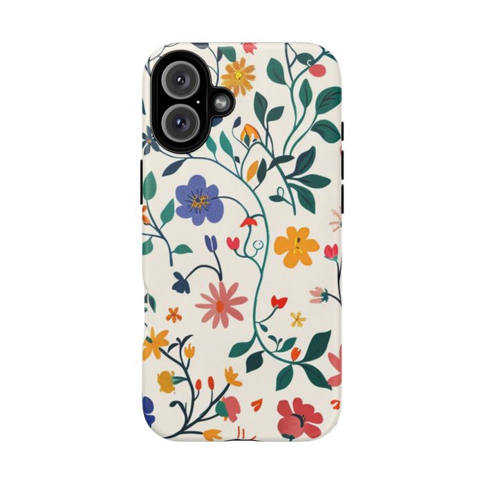 Kleurrijk Bloemenpatroon met Klimop