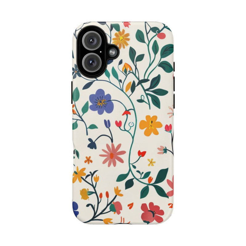 Kleurrijk Bloemenpatroon met Klimop