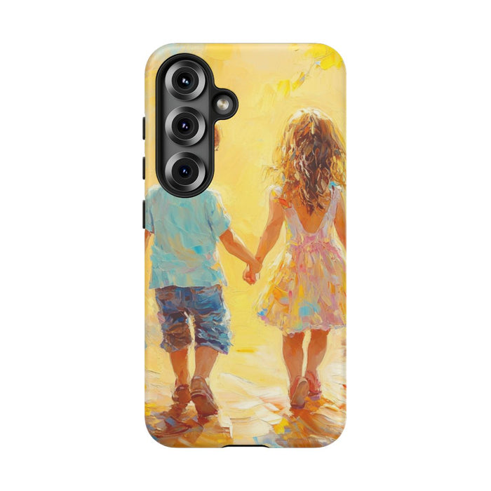 Kinderen Hand in Hand Schilderij