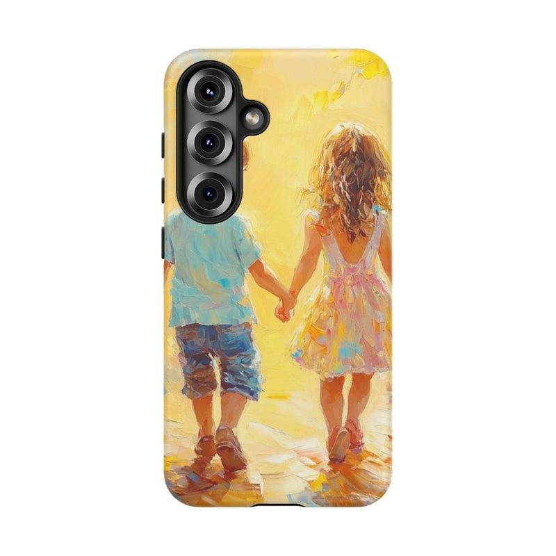 Kinderen Hand in Hand Schilderij