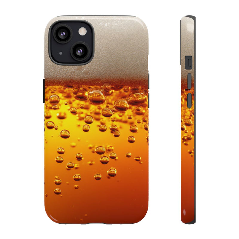 Amberkleurige Bierbellen van Dichtbij