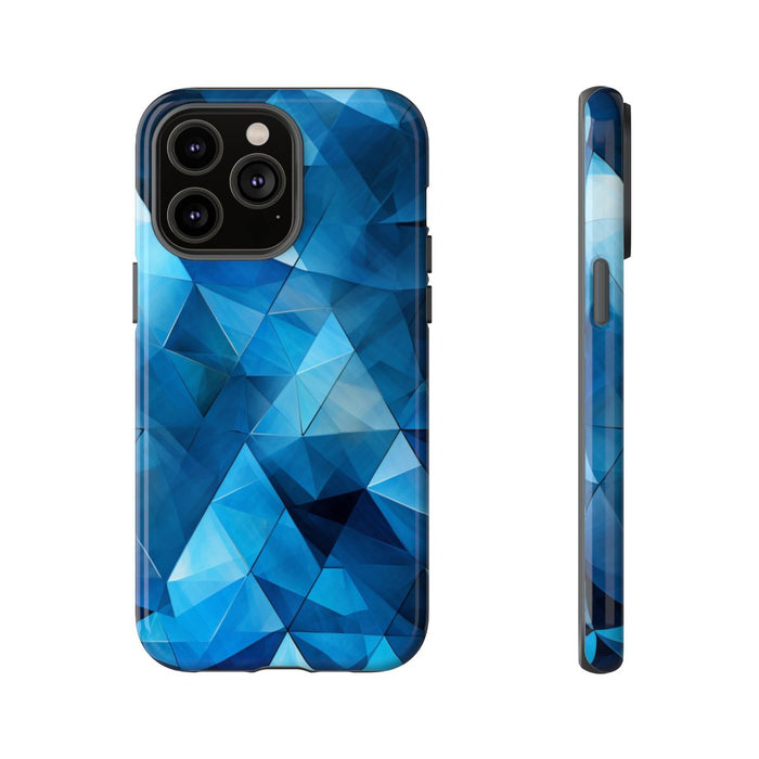 Blauw Geometrisch Driehoekenpatroon