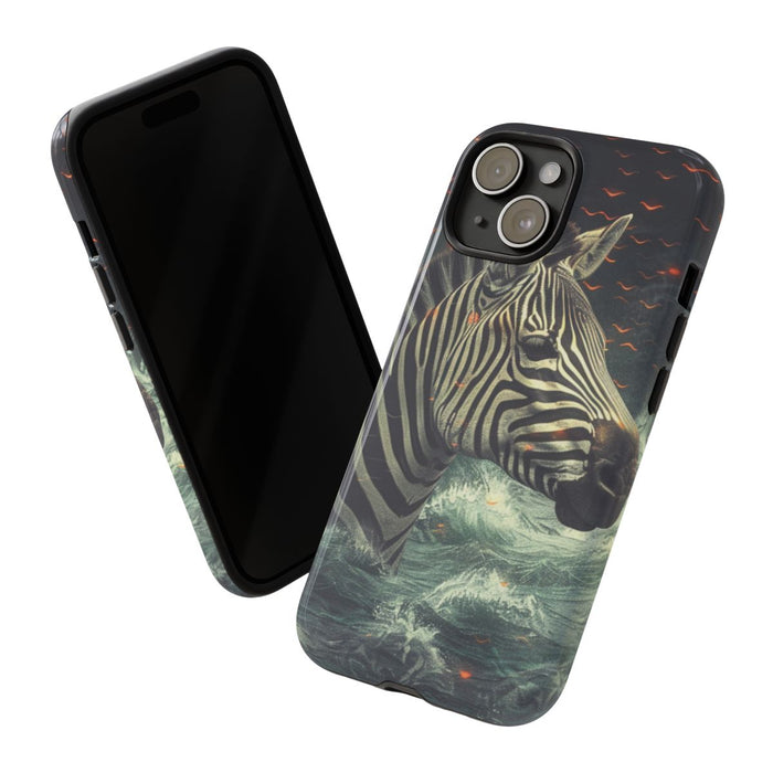 Zebra in Water met Gloeiende Vonken