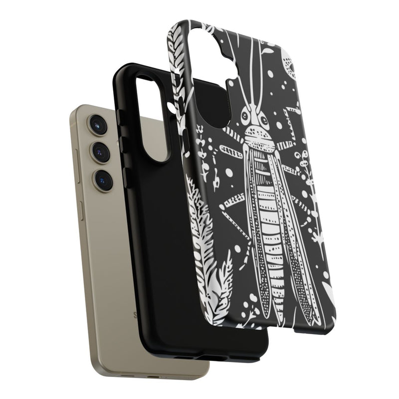 Zwart-Wit Sprinkhaan en Graanpatroon