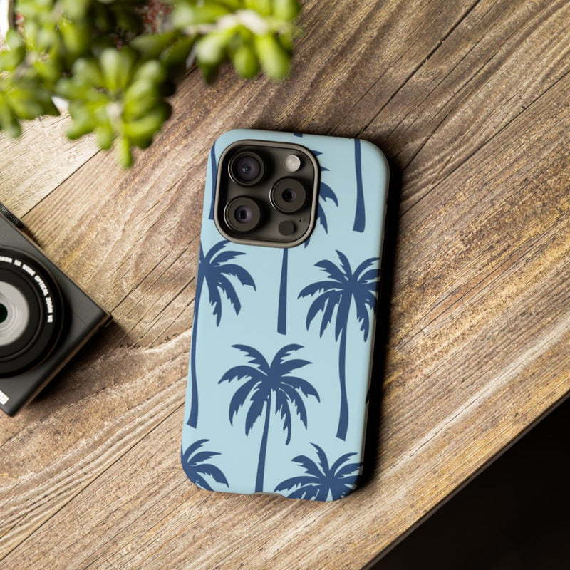 Blauw Palmbomenpatroon